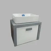 روشویی کابینتی سفید طوسی 007 ابعاد 60×40