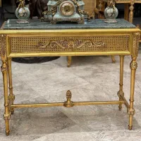 میز عسلی و میز تلوزیون چوب و منبت برنز کاری