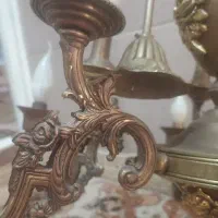 لوستر جفت فرشته گل برنجی برنزی 12شاخه|لوستر و چراغ آویز|تهران, دولتخواه جنوبی|دیوار
