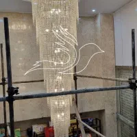 لوستر بلند مجلل|لوستر و چراغ آویز|رباطکریم, وهن آباد|دیوار