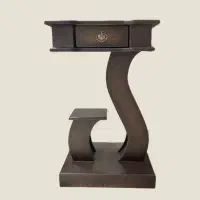 میز تلفن چوبی