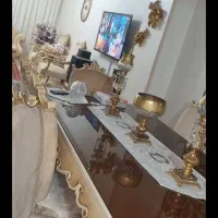 مبل ۹نفره به همراه غذاخوری۶نفره بامیزوعسلی|مبلمان خانگی و میز عسلی|همدان, |دیوار