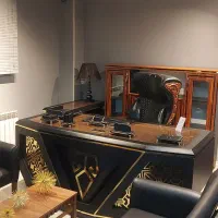 میز مدیریت همرال با ال|مبلمان اداری|اصفهان, نقش جهان|دیوار