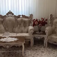 مبل هفت نفره کرم|مبلمان خانگی و میز عسلی|تهران, مبارک‌آباد بهشتی|دیوار