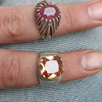 انگشتر سیترین یاقوت افریقا