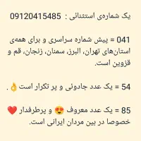 خط رند دائمی کد سراسری و تهران 5485-041-0912 صفر