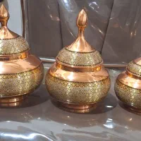 فروش ۳ عدد شکلات خوری مس خاتم