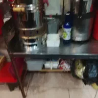 میز کار فلزی با صفحه استیل در فارسان|مبلمان اداری|فارسان, |دیوار