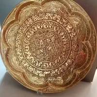 سینی قلم برنجی بزرگ قدمت دار