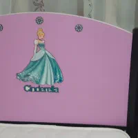 تخت تک نفره عروسکی دخترانه با تشک رویال
