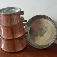 قابلمه مسی و گلدان برنز|ظروف پخت‌وپز|تبریز, |دیوار