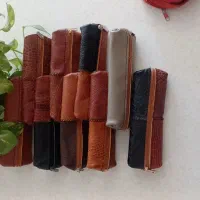 جامدادی چرم طبیعی دست دوز
