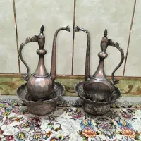 آفتابه و لگن مسی|کلکسیون اشیاء عتیقه|زابل, |دیوار
