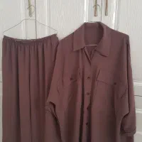 شومیزشلوار کرپ سایز بزرگ مانتو شلوار