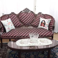 مبل ۷ نفره چوب راش کاملا سالم ۳ عدد جلو مبلی در حد|مبلمان خانگی و میز عسلی|ماهدشت, |دیوار