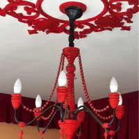 لوستر باکارات چوب و فلزی