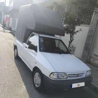 پراید وانت با باربند مسقف بلند