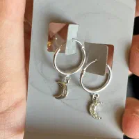 گوشواره ماه نقره|جواهرات|یاسوج, |دیوار