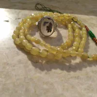 انگشتر شجر نقره و تسبیح شاه مقصود