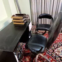 میز صندلی چرخ دار اداری ثابت