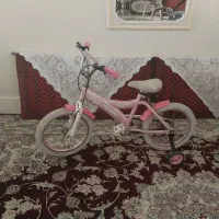 دوچرخه رنگ صورتی دخترانه سایز 16 سالم مرتب|دوچرخه، اسکیت، اسکوتر|اسلامشهر, شهرک لاله|دیوار