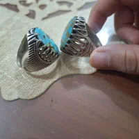 انگشتر فیروزه رگه طلایی|جواهرات|لنجان, |دیوار