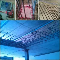 کرگیری کاشت میلگرد و نصب پلیت