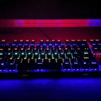 مدل K208سوییچ مکانیکال آبیFull-Sizeنورپردازی RGB|قطعات و لوازم جانبی رایانه|پرند, فاز ۶|دیوار