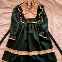 لباس مزون دوز رنگ سبز ،کرم