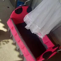 تخت کودک طرح میکی موس رنگ صورتی به همراه پشه بند|تخت و سرویس خواب|بندر انزلی, عباس آباد|دیوار