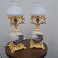 یک جفت آباژور برنجی