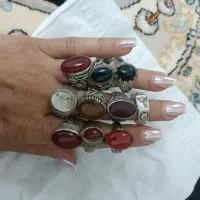 فروش انگشتر عقیق نقره اصل 925درحد نو وکلکسیونی