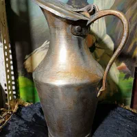 پارچ دستساز مسی درب دار کهنه