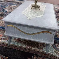 میزجلومبلی باعسلی رنگ طوسی