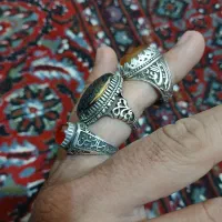 سه عدد انگشتر نقره اصل عقیق با تخفیف|جواهرات|بندر انزلی, ساحل قو|دیوار