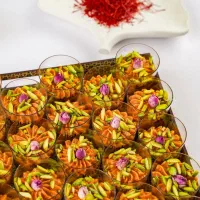 کاپ حلوا عربی و خرما مجلسی تزیین شده مجالس