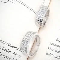 ست حلقه جواهر تمام نقره مدل روکارنگین|بدلیجات|تبریز, |دیوار