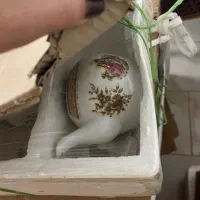 سه عدد قوری سرامیکی با نقش طلایی|قوری، کتری، قهوهساز دستی|یزد, |دیوار