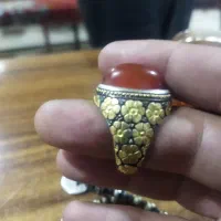 انگشتر طلا نقره عقیق ساسانی منجوق استاد شیخی