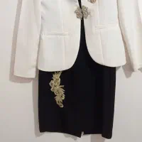 کت و سارافون مجلسی گلدوزی و سنگ دوزی