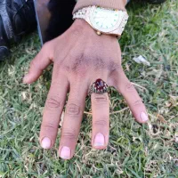 انگشتر سنگ با حکاکی خوشگل