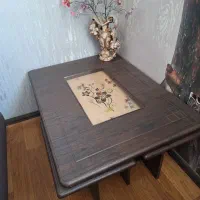 فروش مبل ۷نفره درحد نو به همراه میز وسط و گل میز|مبلمان خانگی و میز عسلی|شیراز, شهرک والفجر|دیوار