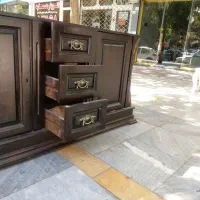۲ عدد کنسول برنز کاری بسیار شیک تمام چوب و عالی|بوفه، ویترین، کنسول|تهران, خانی آباد نو شمالی|دیوار