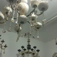 لوستر چینی برنزی ۵شاخه ۱۰ شعله|لوستر و چراغ آویز|تبریز, |دیوار