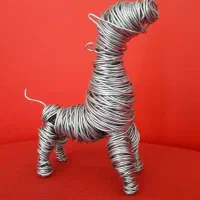 مجسمه مفتولی دکوری بنسای وسگ|مجسمه، تندیس، ماکت|قزوین, |دیوار