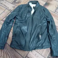 کاپشن چرم اصل سایز M