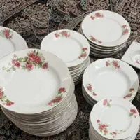 سرویس چینی گل سرخی یاماتسو ژاپن همه و تکی هم میشه