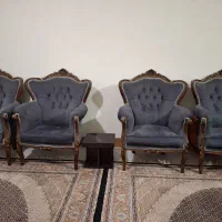 مبلمان ۹ نفره چوب گردو|مبلمان خانگی و میز عسلی|شاهدشهر, |دیوار