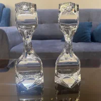 یک جفت شمعدان کریستال روگاشکا
