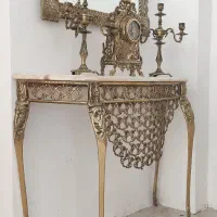 آینه شمعدان و کنسول برنجی|بوفه، ویترین، کنسول|گلوگاه بابل (گلیا), |دیوار